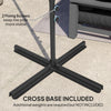 8.5FT Offset Patio Umbrella 360° Rotation Cantilever Parasol Outdoor Cantilever Roma Parasol Φ100.8