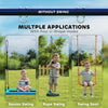 Qaba Kids Swing Set, Heavy Duty Metal 2 Seat Swing Stand Set with Ground Stakes, Supports 150 kg, Indoor Outdoor, Blue