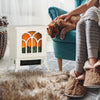Electric Fireplace Heater, Freestanding Fireplace Stove with Realistic Flame, Overheat Protection, 750W/1500W, Beige