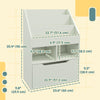 Kids Bookcase with Storage Drawer for Books, Reading Nook, for Classroom, Bedroom, Playroom, Green