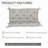 2-Seater Garden Bench Cushion Swing Chair Mat Replacement with Backrest, for Indoor and Outdoor, 39.4