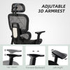 Mesh Office Chair with 3D Armrest, High Back Desk Chair with Lumbar Support, 135° Reclining, Adjustable Headrest