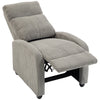 Corduroy Home Theater Seating, Push Back Recliner Chair with Padded Seat for Living Room, Grey