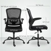 Ergonomic Mesh Office Chair with 4D Lumbar Support, Swivel Desk Chair with Flip-up Armrests, Tilt Function, Grey