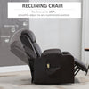Electric Power Lift Chair, PU Leather Recliner Sofa with Footrest, Remote Control and Cup Holders, Brown
