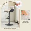 Bar Stools Set of 2, Swivel Counter Height Barstools with Back, Footrest, Armrests, Adjustable Height, Light Grey