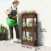 3-Tier Wooden Raised Garden Bed with Legs, 23.6