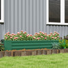 6 x 3 x 1ft Galvanized Raised Garden Bed, Reinforced Outdoor Planter Box with Open Bottom, Green