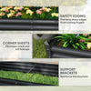 6 x 3 x 1ft Galvanized Raised Garden Bed, Reinforced Outdoor Planter Box with Open Bottom, Dark Grey