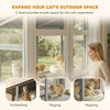 Catio Outdoor Cat Enclosure Expandable Wooden Cat House with 2 Doors for Window, 51.2