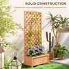 Wood Planter with Trellis for Vine Climbing, Raised Garden Bed to Grow Vegetables for Backyard, 30