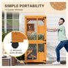 Catio Outdoor, Elevated Design, with Wheels, Resting Box, Water-Resistant, Multi Platforms, Orange