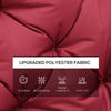 3 Seater Outdoor Swing Cushions with Backrest, Replacement Cushions for Patio Furniture, Wine Red