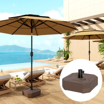 Square Patio Umbrella Base Holder, Outdoor Umbrella Stand, 17.7