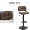 Bar Stools Set of 2, Swivel Counter Height Barstools with Adjustable Height, Back and Footrest, PU Leather Bar Chairs
