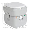 Porta Potty, 5.8 Gallon Portable Toilet with Level Indicator and Anti-Leak Pump for Camping, Boating, Hiking, Travel, RV