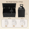 31.5 Inches Storage Chest, Storage Trunk with Safety Hinge for Living Room, Black Wood Grain
