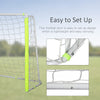 Soozier 6ft x 4ft Soccer Goal Net with Metal Frame, PE Mesh, Ground Stakes, Easy Assembly, Yellow