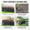 Galvanized Raised Garden Bed, Steel Outdoor Planters with Reinforced Rods, 71