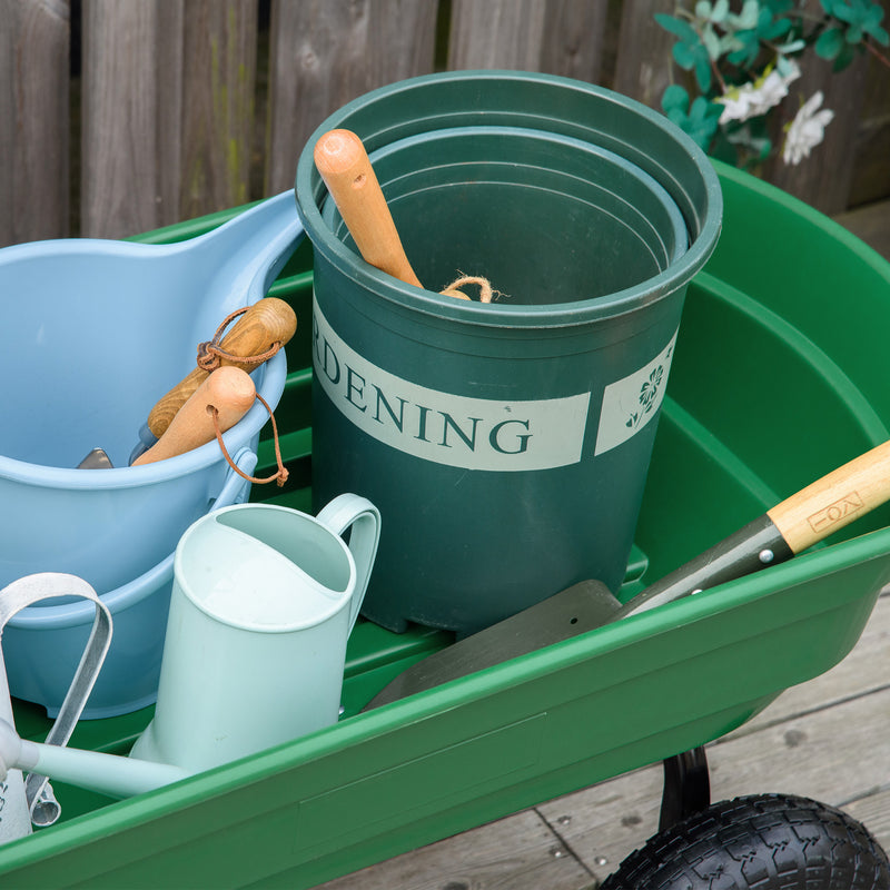 Steel Garden Cart with Handle and 10