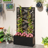 Metal Garden Bed with Trellis for Climbing Plants, Freestanding or Wall Mounted Flower Bed for Garden, Patio, Balcony