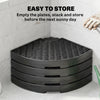 4PCs Cantilever Umbrella Base Weights for Offset Banana Parasol, Wicker Effect HDPE Water or Sand Filled Patio Umbrella Weights with Built-in Handles, Black