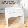 Illuminated Dressing Table Set, LED Vanity Table Set with Stool, LED Mirror, Drawer and Cabinet Shelves for Bedroom