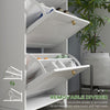 Narrow Shoe Storage with 3 Flip Drawers and Adjustable Shelves, Shoe Cabinet Organizer for 12 Pairs of Shoes, White