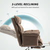 Desk Chair, Computer Office Chair with Footrest, Adjustable Backrest and Headrest, Brown