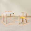 Qaba Wooden Kids Table and Chairs Set, Toddler Table and Chairs Set for 3-8 Years, Multi-Coloured