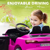 Qaba 12V Ride-On Car with Remote Control, Battery Powered Audi Q8 etron Sportback Licensed, for Kids 3-4 years old, Pink