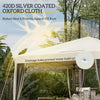 10' x 10' Pop Up Canopy Tent Gazebo, Foldable Canopy Tent with Zipper Mesh Sidewalls and Carry Bag, Easy Setup Screen Shelter for Backyard Patio Outdoor, Beige