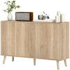 Buffet Cabinet with Storage Modern Fluted Sideboard with Adjustable Shelves Wood Legs for Dining Room Living Room