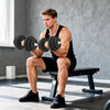Soozier Adjustable 2 x 44lbs Weight Dumbbell Set for Weight Fitness Training Exercise Fitness Home Gym Equipment, Black (Pair)