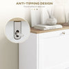 Slim Shoe Storage Cabinet, Modern Shoe Cabinet with 2 Flip Drawers and Adjustable Shelves for 8-12 Pairs, White