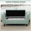 Upholstered Storage Bench with Arms, Modern Ottoman Bench for Bedroom, Entryway, and Living Room