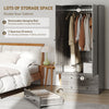 Armoire Wardrobe Closet with 2 Drawers, 71