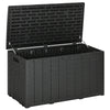 81 Gallon Garden Storage Box, Waterproof  Double Wall Storage Container with Wheels and Handles, Black