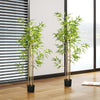 Set of 2 6ft Artificial Tree, Indoor Fake Bamboo with Pot, for Home Office Living Room Decor