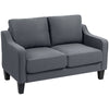 Loveseat Sofa, Modern Couch with Pocket Spring, Linen Upholstered, Thick Padded