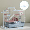 Hamster Cage, 3-Tier Small Animal Cage with Excerise Wheel, Food Bowl, Water Bottle, House, Tunnels, Ramps
