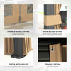 10' x 12' Hardtop Gazebo, Sun Shelter with Double Tier Metal Roof, Mosquito Netting, and Hanging Hook, Dark