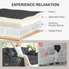 Corduroy Couch, 3 Seater Sofa, Modern Upholstered Couch with Curved Armrests and 8 Removable Pillows, Dark Grey