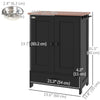 Pet Food Storage Container Dog Feeding Station w/ Adjustable Panel, Hooks, for Medium Sized Dogs, Black