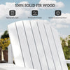 Classic Adirondack Chair Muskoka Chair, Garden Deck Chair with Cup Holder for Patio, Indoor, Backyard, White