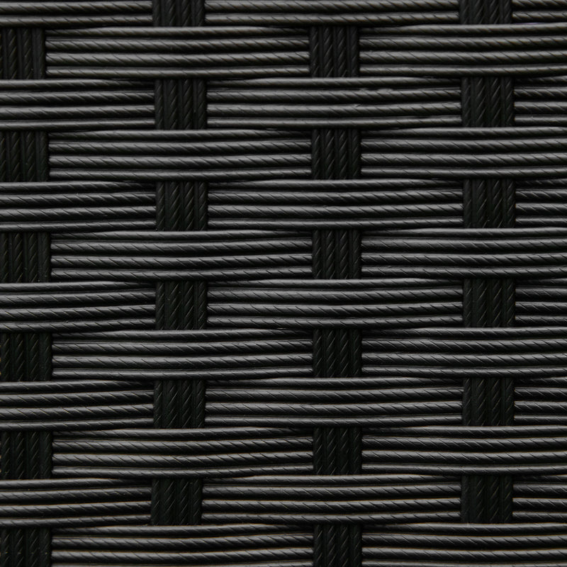 Rattan Raised Garden Boxes, Elevated Flower Beds with Storage Shelf for Herbs, Flowers, Vegetables, Black