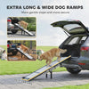 Foldable Dog Car Ramp with Support Leg, Non-Slip TPR Surface, 69