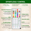 7.5ft Christmas Tree with Colourful DIY Synchronized LEDs, Hinged Pencil Xmas Tree with Remote, Daily Timer, Green