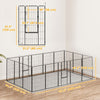 8 Panel Pet Playpen Play Yard Fence Home DIY Heavy-Duty Metal Foldable Indoor Outdoor 47