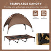 Elevated Dog Bed with Canopy, Portable Raised Dog Cot for XL Sized Dogs, Indoor & Outdoor, 48